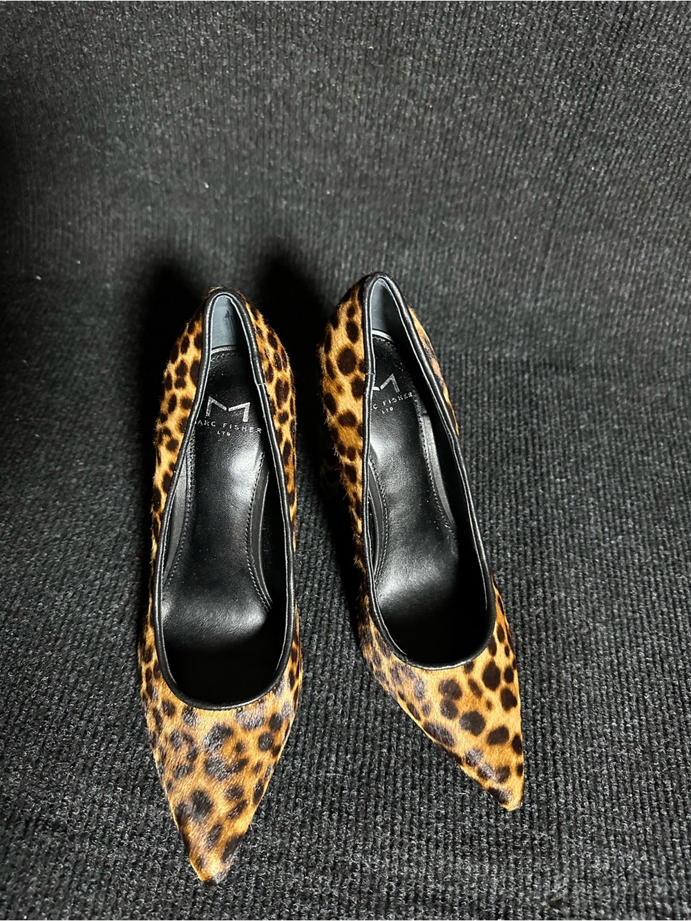 Marc Fisher Leopard-Print Pointed Toe Pumps - Black & Brown
